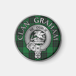 Clan Graham Wappen & Tartan Magnet