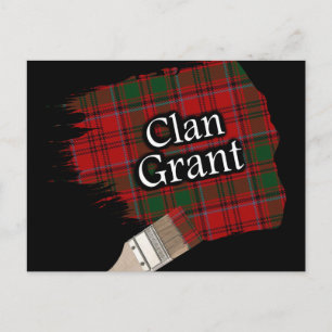 Clan Grant Scottish Tartan Malpinsel Postkarte
