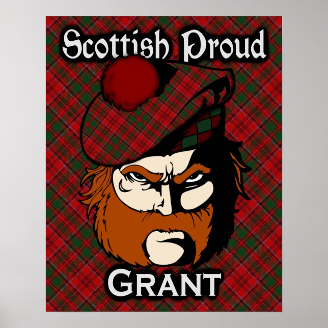Clan Grant Scottish Tartan Poster (Vorne)