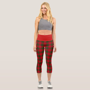 Clan Grant Tartan Kariert   Capri Leggings