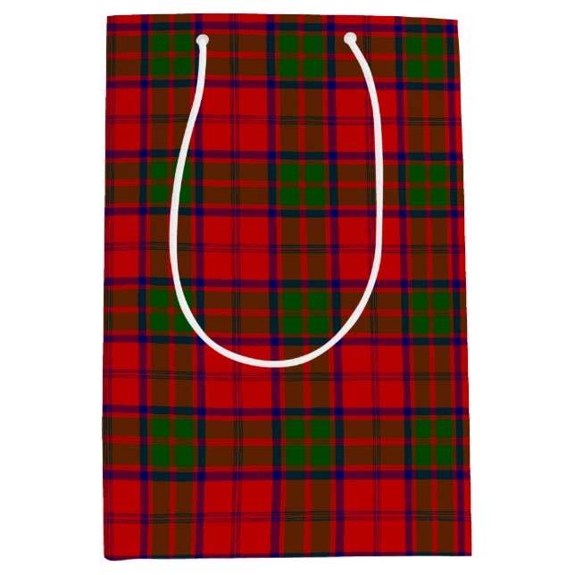 Clan Grant Tartan Kariert Mittlere Geschenktüte (Vorderseite)