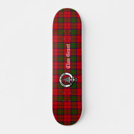 Clan Grant Tartan und Wappen Abzeichen Skateboard