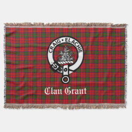 Clan Grant Wappen Abzeichen und Tartan Decke