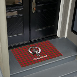 Clan Grant Wappen Abzeichen und Tartan Fußmatte
