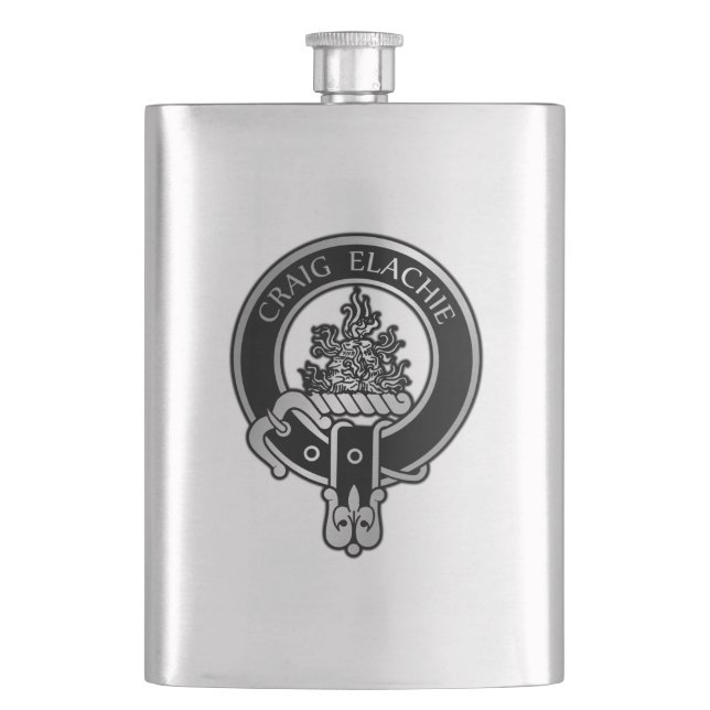 Clan Grant Wappen Flask Flachmann (Vorderseite)