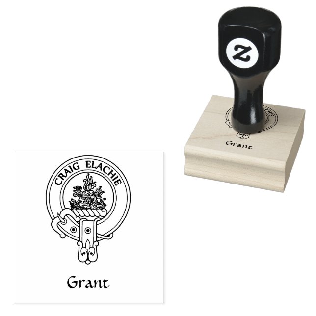 Clan Grant Wappen Rubber Briefmarke Gummistempel (Stempel)