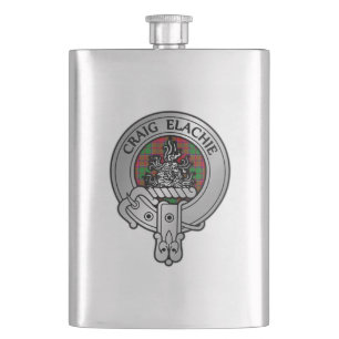 Clan Grant Wappen & Tartan Flachmann