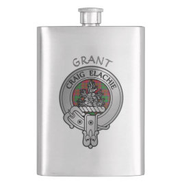 Clan Grant Wappen & Tartan Flachmann