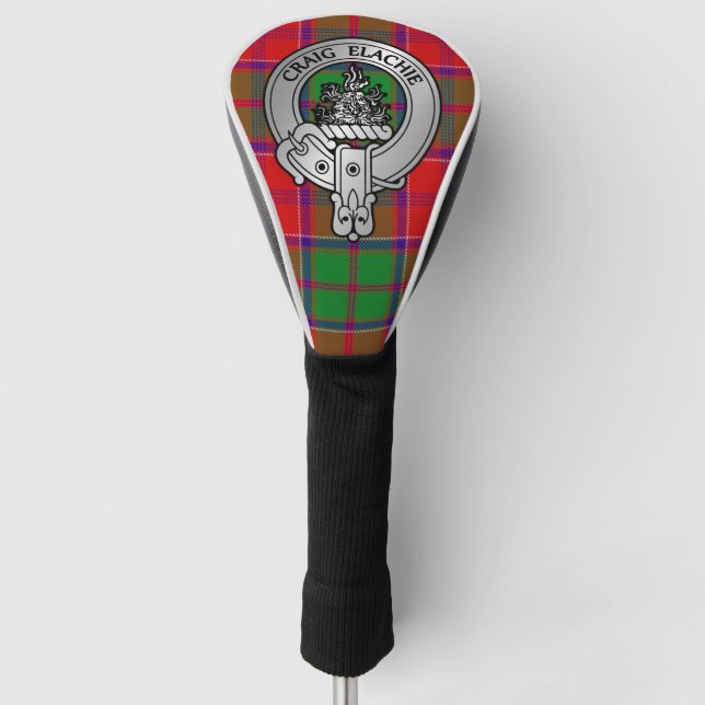 Clan Grant Wappen & Tartan Golf Headcover (Vorderseite)