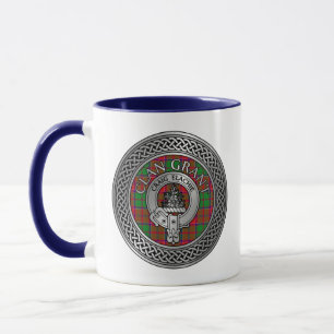 Clan Grant Wappen & Tartan Knoten Tasse