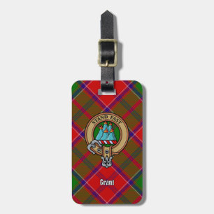 Clan Grant-Wappen über Tartan Gepäckanhänger