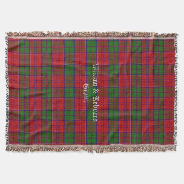 Clan-GrantTartankarierte kundenspezifische Decke (Vorderseite)