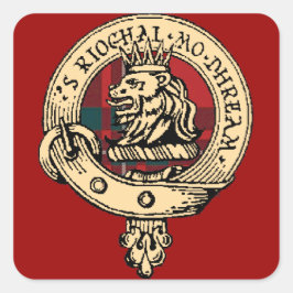 Clan Gregor Abzeichen Tartan Sticker Red