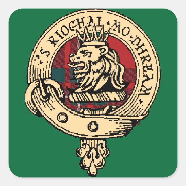 Clan Gregor Badge Tartan Sticker Vert (Devant)