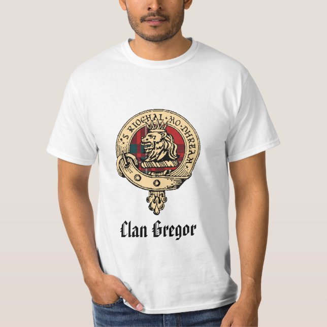 Clan Gregor roher AbzeichenTartan T-Shirt (Vorderseite)