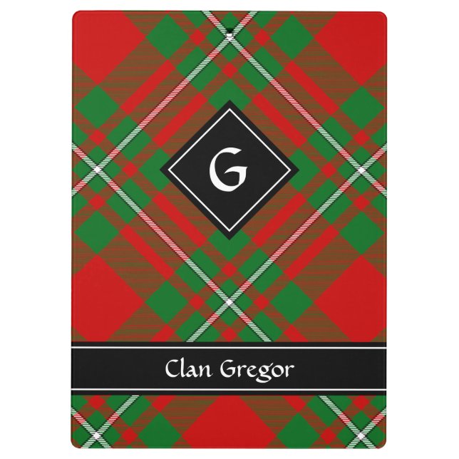 Clan Gregor Tartan Clipboard Klemmbrett (Rückseite)