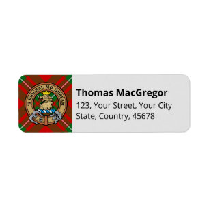 Clan Gregor Tartan Étiquette