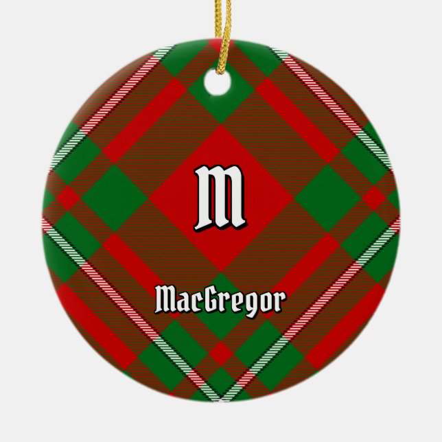 Clan Gregor Tartan Keramik Ornament (Vorne)