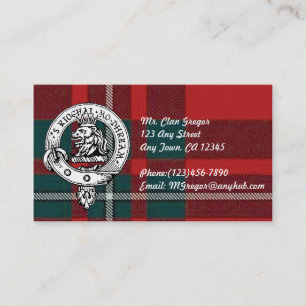 Clan Gregor Visitenkarten fertigen zu Ihrem infor Visitenkarte