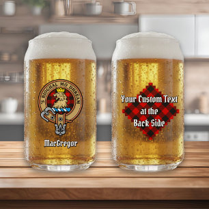 Clan Gregor Wappen über Rob Roy Tartan Dosenglas