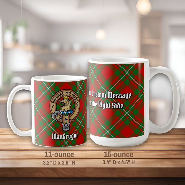 Clan Gregor Wappen über Tartan Kaffeetasse (Von Creator hochgeladen)