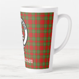 Clan Grierson Wappen Abzeichen & Tartan Milchtasse