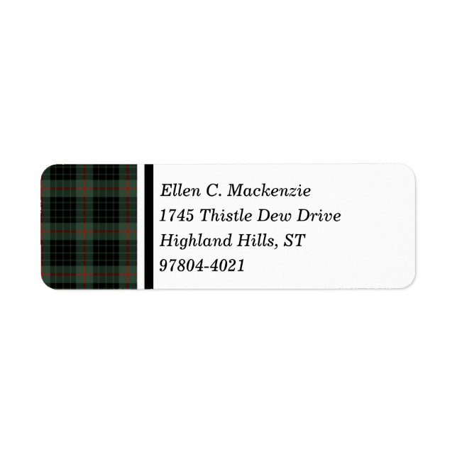 Clan Gunn Dark Green und Black Scottish Tartan (Vorne)