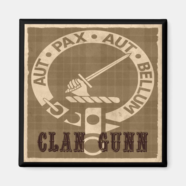 Clan Gunn Sepia Magnet (Vorne)