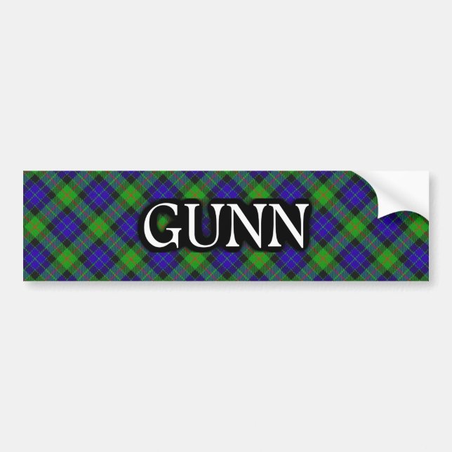 Clan Gunn Tartan Autoaufkleber (Vorne)