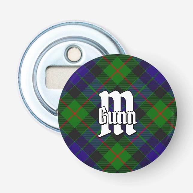 Clan Gunn Tartan Bottle Opener Flaschenöffner (Vorderseite)