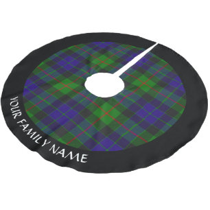 Clan Gunn Tartan Brushed Polyester Tree Skirt Polyester Weihnachtsbaumdecke