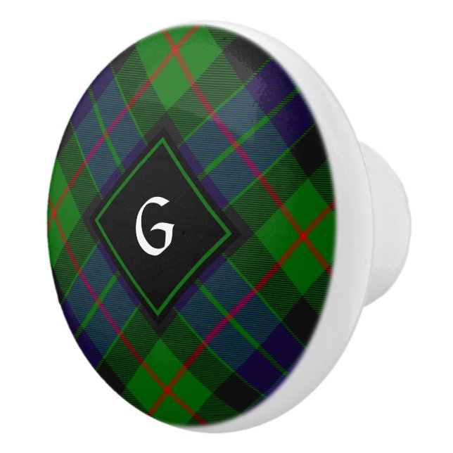 Clan Gunn Tartan Keramik Knob Keramikknauf (Rechts)