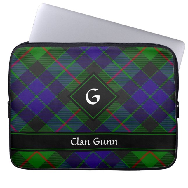 Clan Gunn Tartan Laptop Sleeve (Vorderseite)