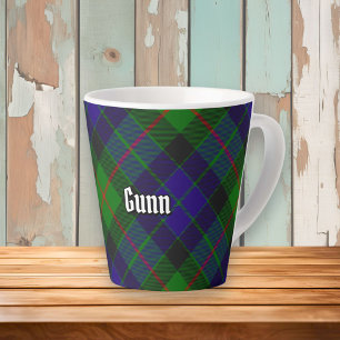 Clan Gunn Tartan Latte Tasse