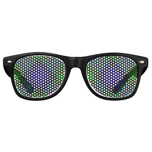 Clan Gunn Tartan Retro Sonnenbrille (Vorderseite)