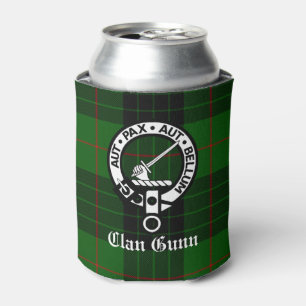 Clan Gunn Wappen Abzeichen und Tartan Dosenkühler