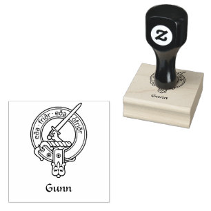 Clan Gunn Wappen Rubber Briefmarke Gummistempel
