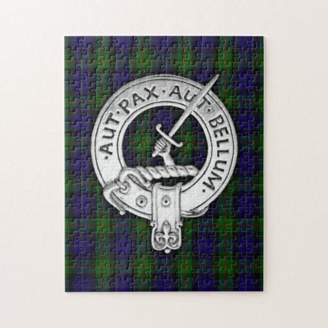 Clan Gunn Wappen & Tartan (Vertikal)