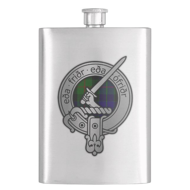 Clan Gunn Wappen & Tartan - Altnord Flachmann (Vorderseite)