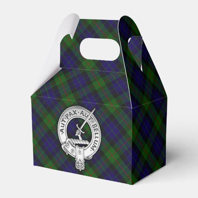Clan Gunn Wappen & Tartan Geschenkschachtel (Vorderseite)