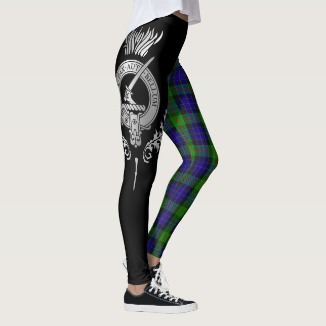 Clan Gunn Wappen & Tartan Leggings (Rechts)