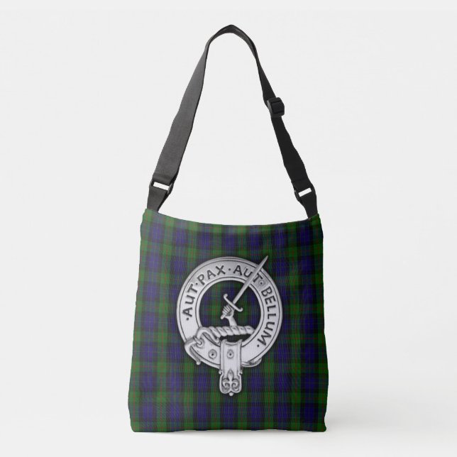 Clan Gunn Wappen & Tartan Tragetaschen Mit Langen Trägern (Vorderseite)