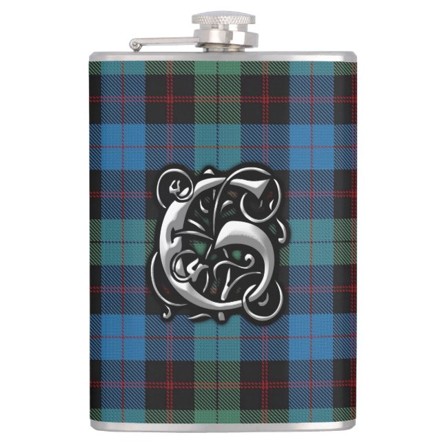 Clan Guthrie Tartan-alte Schottland-Flasche Flachmann (Vorderseite)
