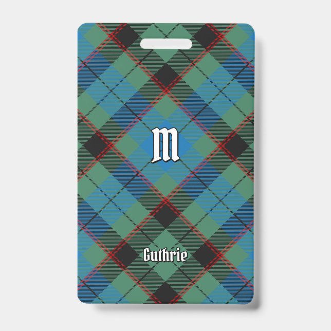 Clan Guthrie Tartan Ausweis (Vorderseite)