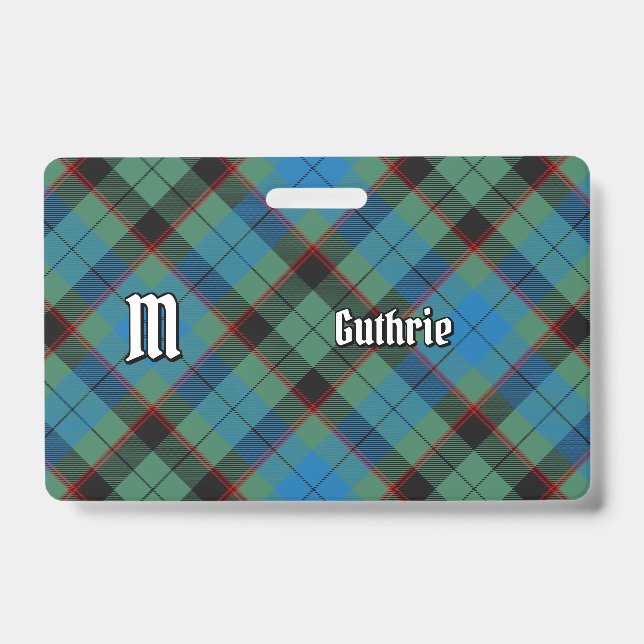 Clan Guthrie Tartan Ausweis (Vorderseite)