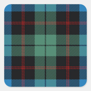 Clan Guthrie Tartan Quadratischer Aufkleber