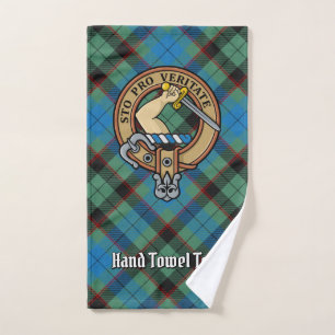 Clan Guthrie Wappen über Tartan Badhandtuch Set