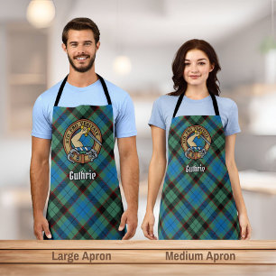 Clan Guthrie Wappen über Tartan Schürze