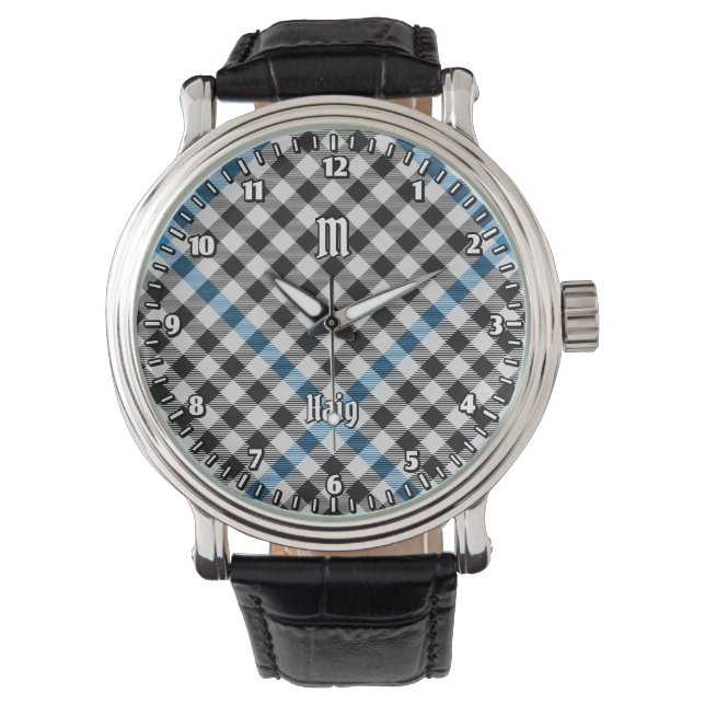 Clan Haig Check Tartan Armbanduhr (Vorderseite)