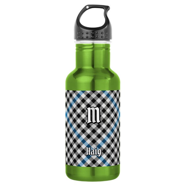 Clan Haig Check Tartan Edelstahlflasche (Vorderseite)
